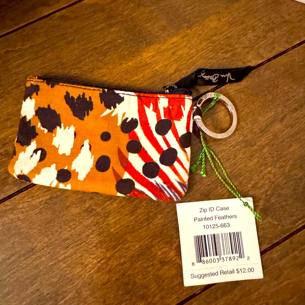 Vera Bradley Zip ID Case in Painted Feathers
